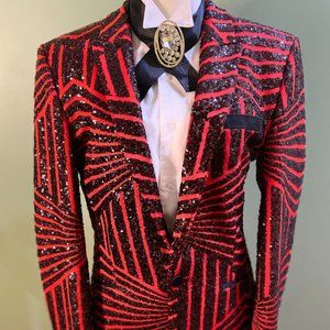 Red/Black Sequin Suit (Gatsby Inspired)